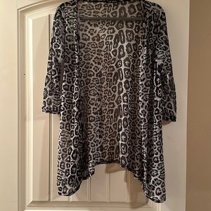 Leopard sheer cardigan